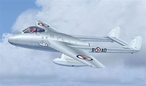 Rnoaf De Havilland Vampire F3fb52 For Fsx