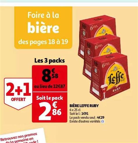 Promo Bière Leffe Ruby chez Auchan iCatalogue fr