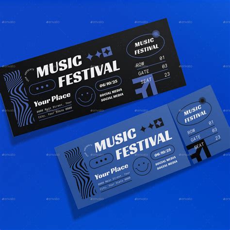 Music Concert Event Ticket Template Illustrator Word Apple Pages Psd Publisher Template Net