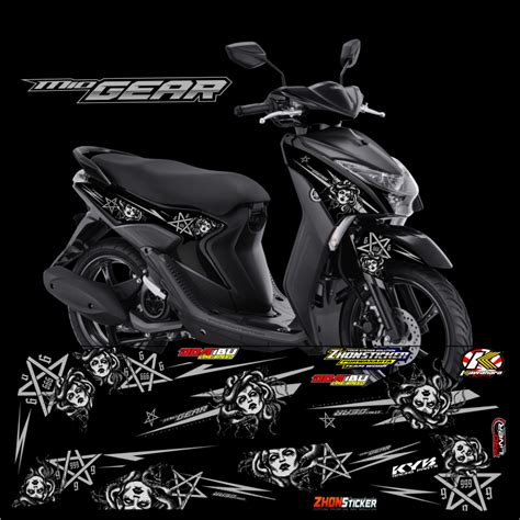 Jual Striping Variasi Yamaha Mio Gear Motif Medusa Sticker Polet