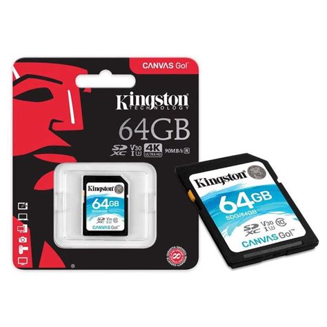 Cartao De Memoria Classe 10 Kingston SDG 64GB Sdxc 64GB 90R 45W Uhs I