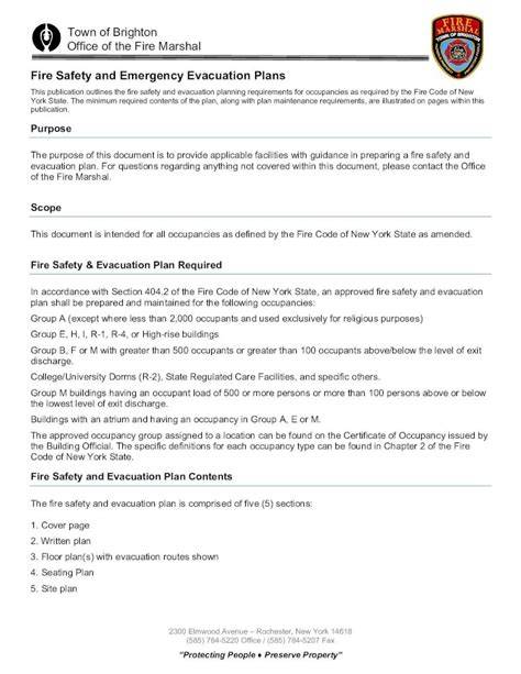 Pdf Fire Safety And Emergency Evacuation Plans Dokumen Tips