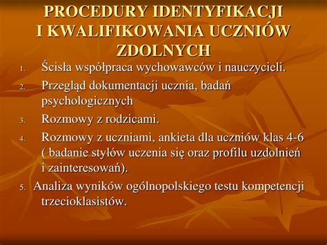 PPT SZKOLNY PROGRAM PRACY Z UCZNIEM ZDOLNYM PowerPoint Presentation