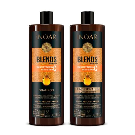 Kit Inoar Blends Vitamina C Shampoo Y Acondicionador 1 Litro