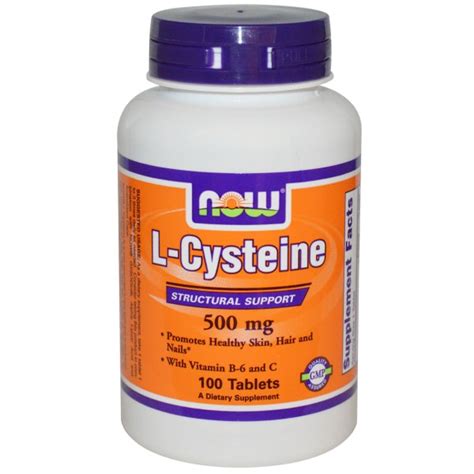 Now Foods, L-Cysteine, 500 mg, 100 Tablets | Peacefrog