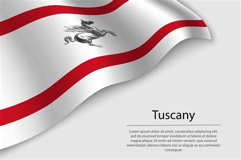 Wave Flag Of Tuscany Is A Region Of Italy 21821128 Vector Art At Vecteezy