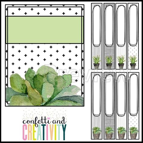 Plant Binder Covers And Spines Confetti Creativity Binder Covers