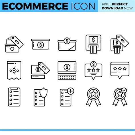 Premium Vector Vector Ecommerce Icon Set