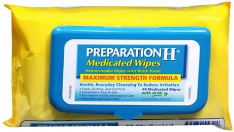 Preparation H Medicated Wipes 48 Each Pack Of 6 Walmart