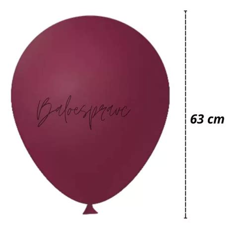 Balão Gigante Liso 25 Polegadas Bexigão Big 250 Bexiga Doce Cor Marsala