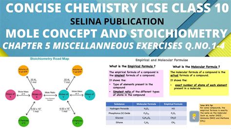 MOLE CONCEPT AND STOICHIOMETRY CLASS 10 ICSE CHAPTER 5 MISCELLANEOUS