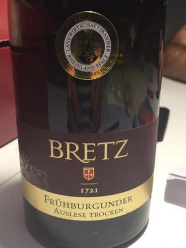 Ernst Bretz Frühburgunder Auslese trocken Vivino US