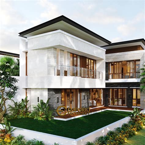 Desain Tampak Belakang Rumah Modern Lantai Bapak Nicolas Di Makassar