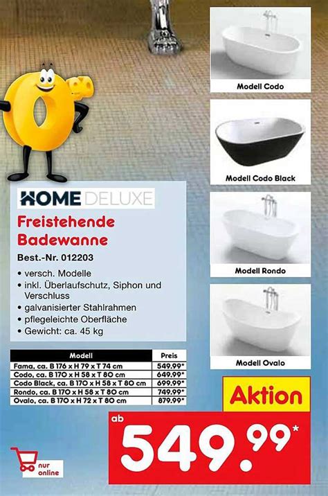 Home Deluxe Freistehende Badewanne Angebot Bei Netto Marken Discount