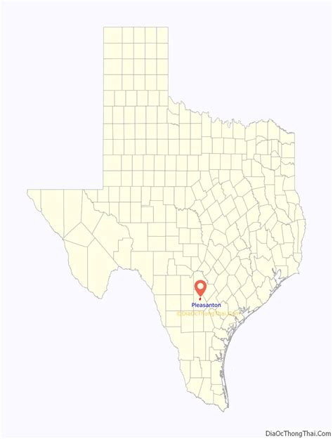 Map of Pleasanton city, Texas - Thong Thai Real