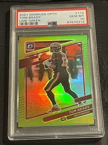 Donruss Optic Football Tom Brady Lime Green Prizm Psa Pop