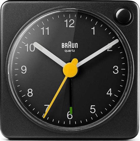 Braun Desk Classic Travel Analogue Clock With Snooze And Light Compact