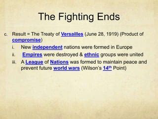 End of WWI | PPT