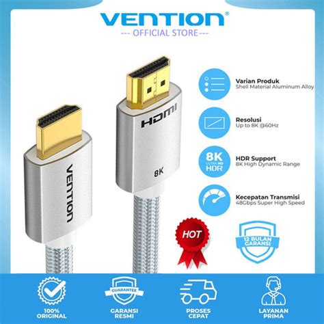 Jual Vention Kabel HDMI 2 1 Ultra HD 8K 4K FHD HDR ALC 1 Meter