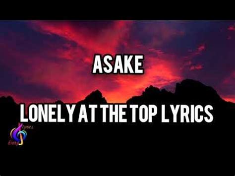 Asake - Lonely At The Top Lyrics - YouTube