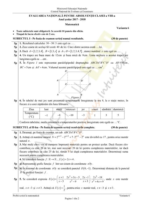 Evaluare Nationala Matematica Exclusiv Noile Modele De Subiecte