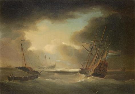 Peter Monamy Ships In A Stormy Sea Mutualart