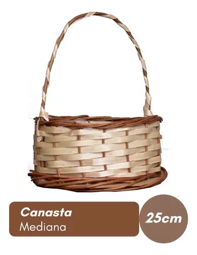 Canasta De Mimbre Con Manija Pascuas Picnic Cm