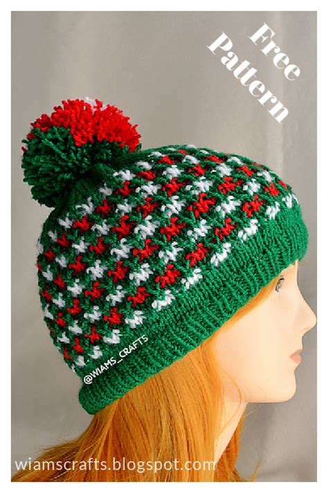 Christmas Lights Hat Free Knitting Pattern