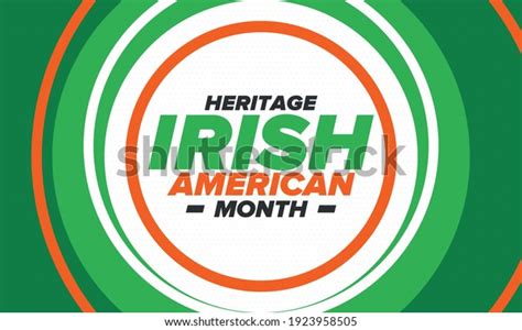 Irish American Heritage Month Annual Celebrated Stock Vector Royalty Free 1923958505