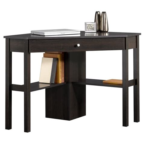 Sauder Beginnings Corner Wood Computer Desk In Cinnamon Cherry Homesquare