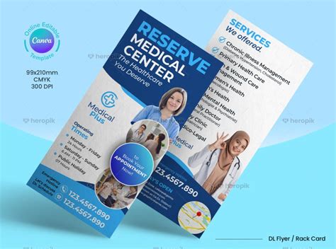 Medical Healthcare Dl Flyer Canva Template Heropik