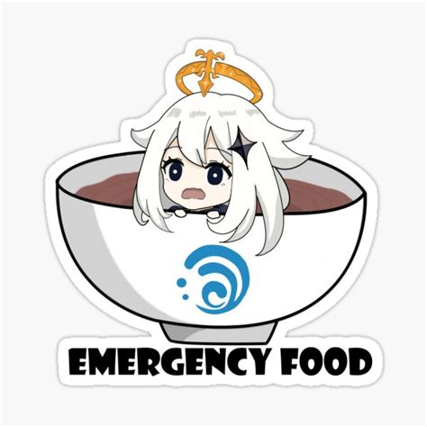 Paimon Emergency Food Genshin Impact Sticker For Sale By