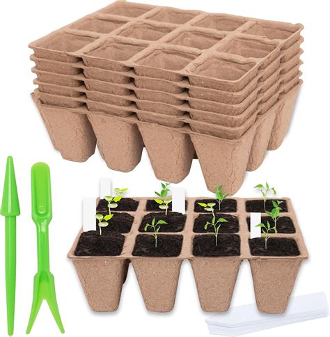 Amazon Timediary Cells Peat Pots Seed Starter Tray Packs