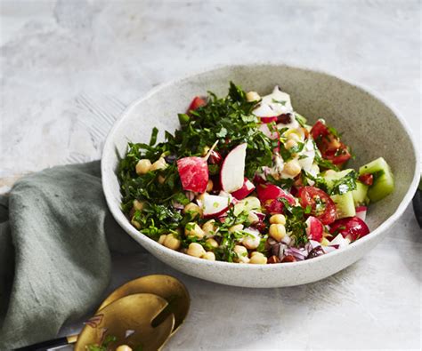 Chickpea Salad With Tahini Dressing Recipe Gourmet Traveller