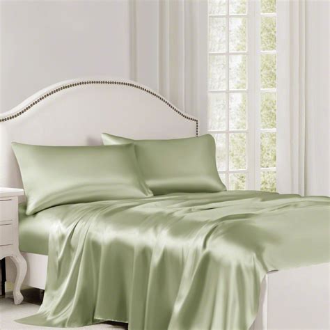 Sage Green Silk Flat Sheet