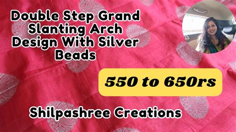 Double Step Grand Slanting Arch Design Saree Kuchu Design Krosha