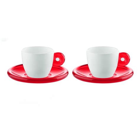 Tazzine Da Caffe Con Piattini X Xh Cm Ccc Gocce Set Due