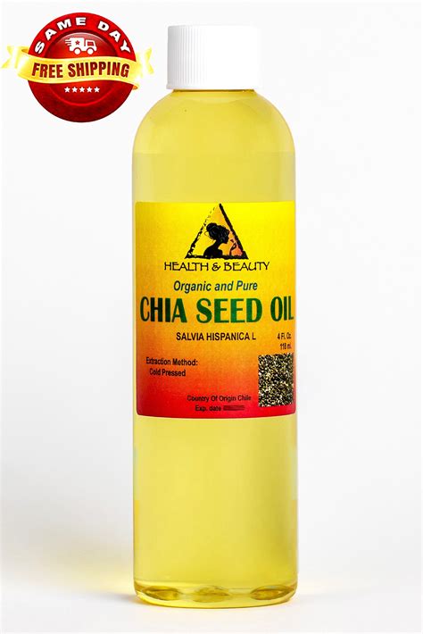 Chia Seed Oil Organic Unrefined Virgin Carrier Cold Pressed Natural