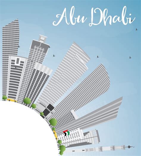 Abu Dhabi UAE City Map In Retro Style In Golden Color Outline Map