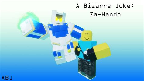 Making My Jojo Game Za Hando Move Set Roblox Youtube