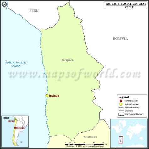 Where is Iquique| Location of Iquique in Chile Map