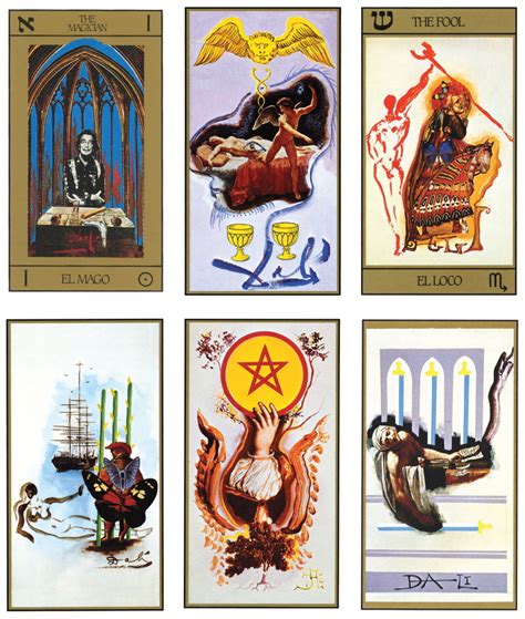 Salvador Dali Deluxe Tarot Gilded Deck And Book Set 【prosperity Mana】