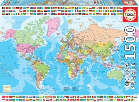 Review Of World Map Puzzle With Flags Ideas – World Map With Major ...