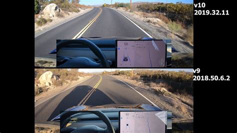 Tesla Autopilot On Fast Winding Road V Vs V Youtube