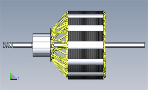电机转子 电机旋转线圈step模型图纸下载 懒石网