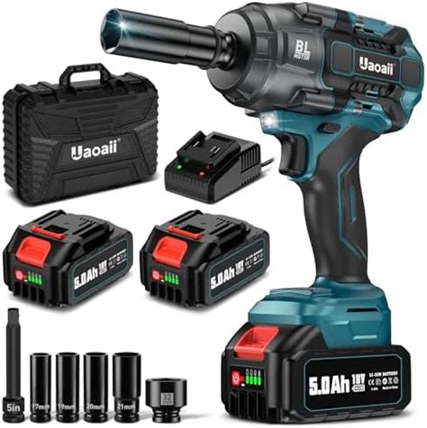 Uaoaii Cordless Impact Wrench Impact Gun High Torque Power Impact