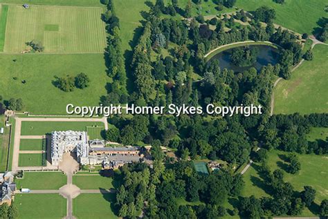 Althorp House Oval Lake And Island Where Princess Diana Of Wales Is