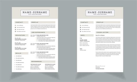 Simple Elegant Resume Design Template 26525910 Vector Art at Vecteezy