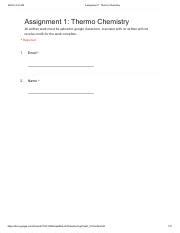 Assign Thermo Chemistry Google Forms Pdf Am