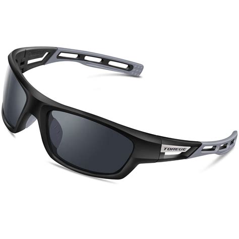 Polarized Sunglasses Baseball Ems Tr90 Unbreakable Blackandgrayandgray